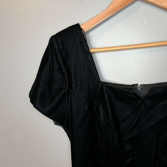 NWT Late Edition x Vintage 1980s-1970s Union Made Black Velvet Mini Dress - Picture 5 of 16